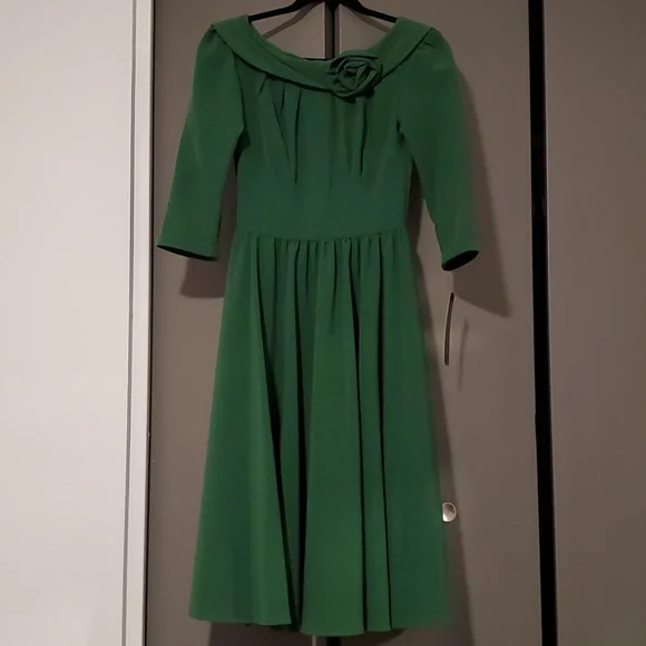 NWT Stop Staring Green Circle Skirt Dress size S